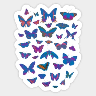 Psychedelic Butterflies Tie Dye Sticker